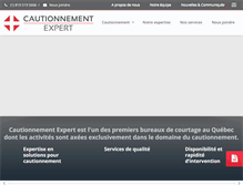 Tablet Screenshot of cautionnement-expert.com